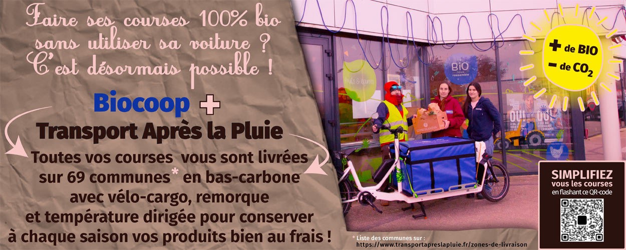 Biocoop message courses sans voiture